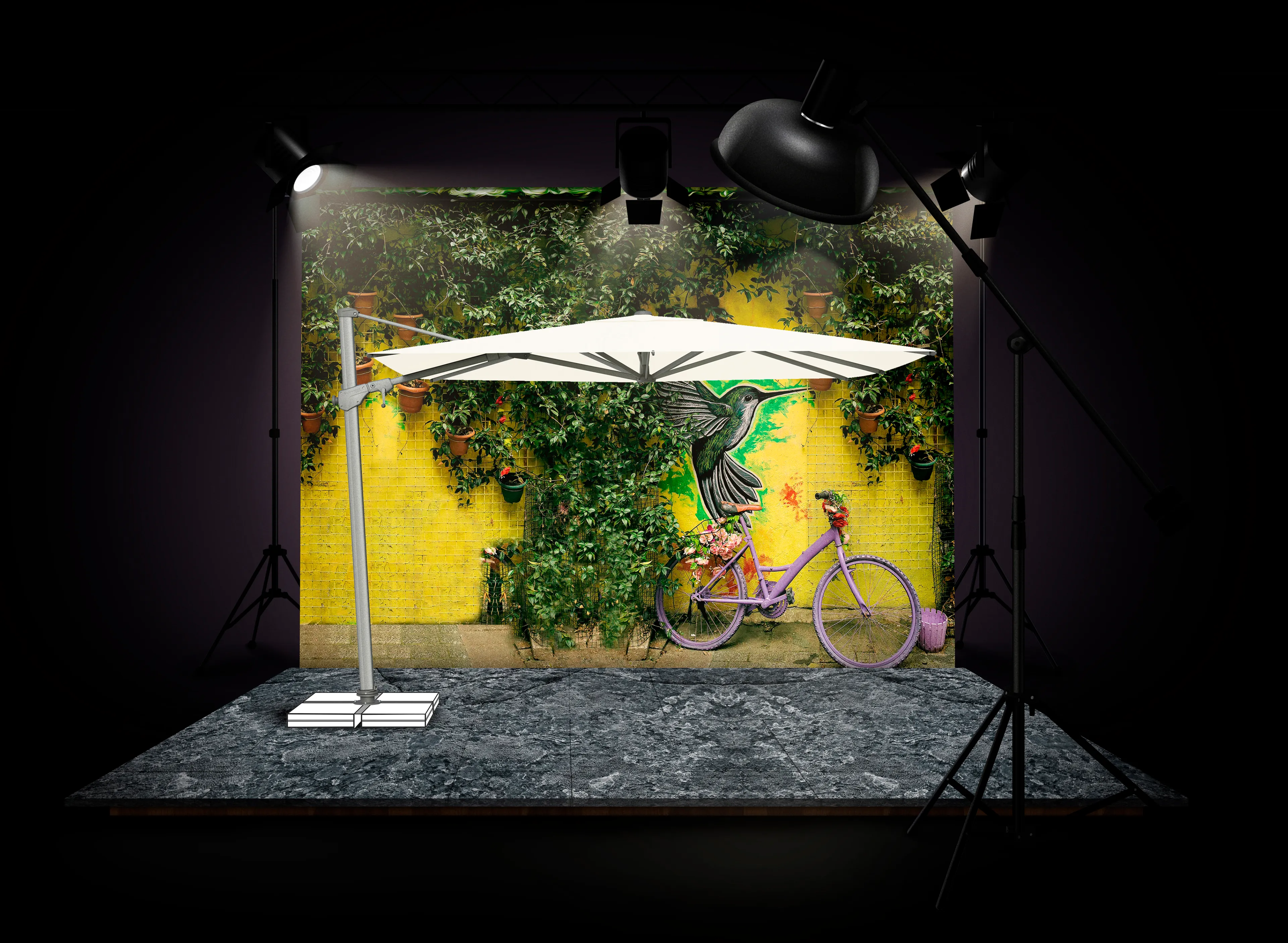 Ampelschirm Varioflex 300 x 300 cm 