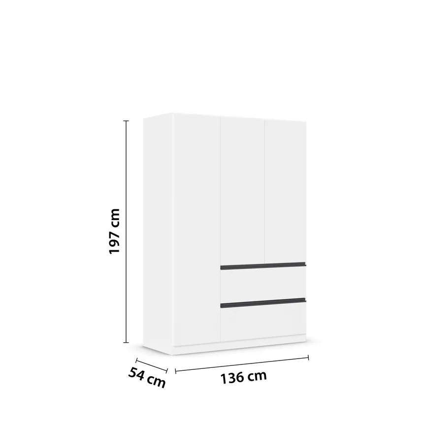 Drehtürenschrank 3-trg. detail