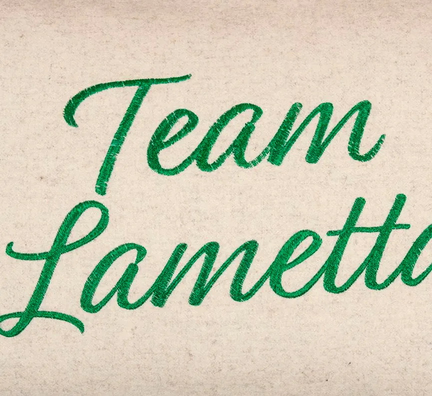 Kissenhülle Team Lametta material_farbe