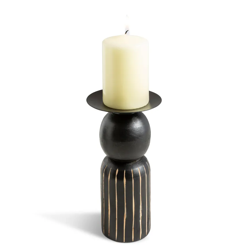 Kerzenhalter M schwarz detail