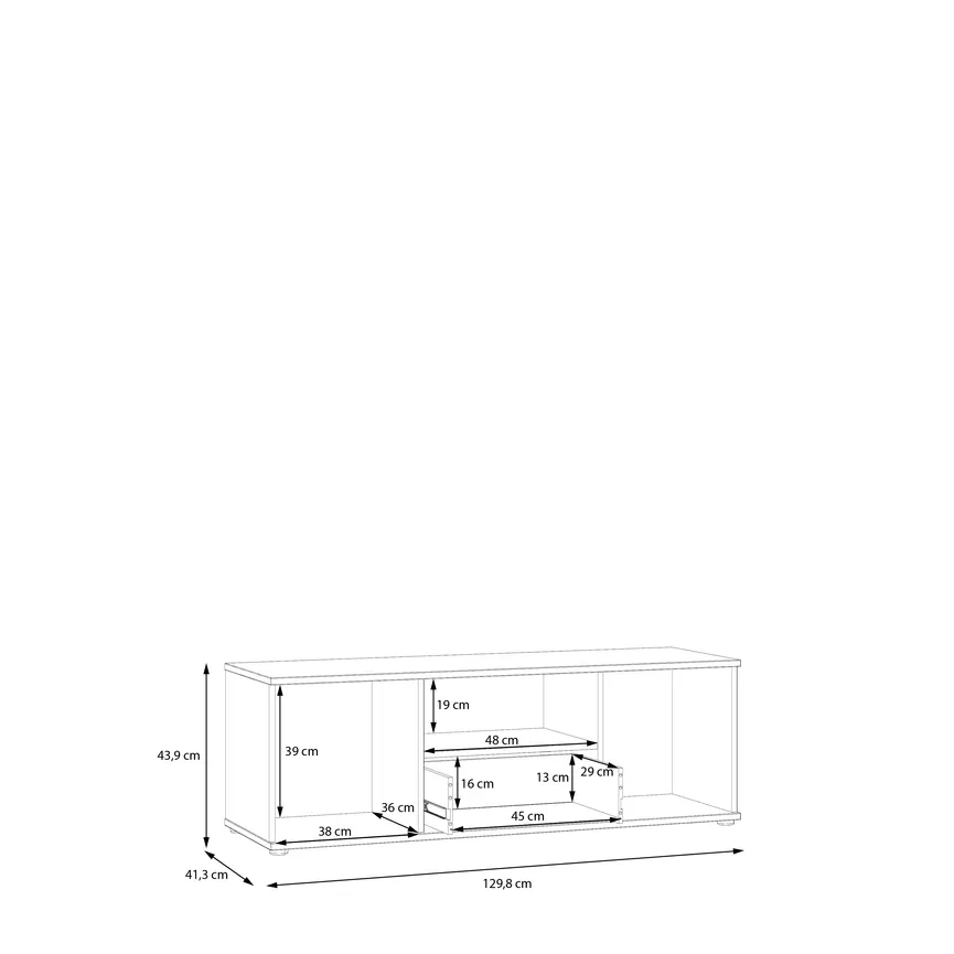 TV-Lowboard 2T/1S detail