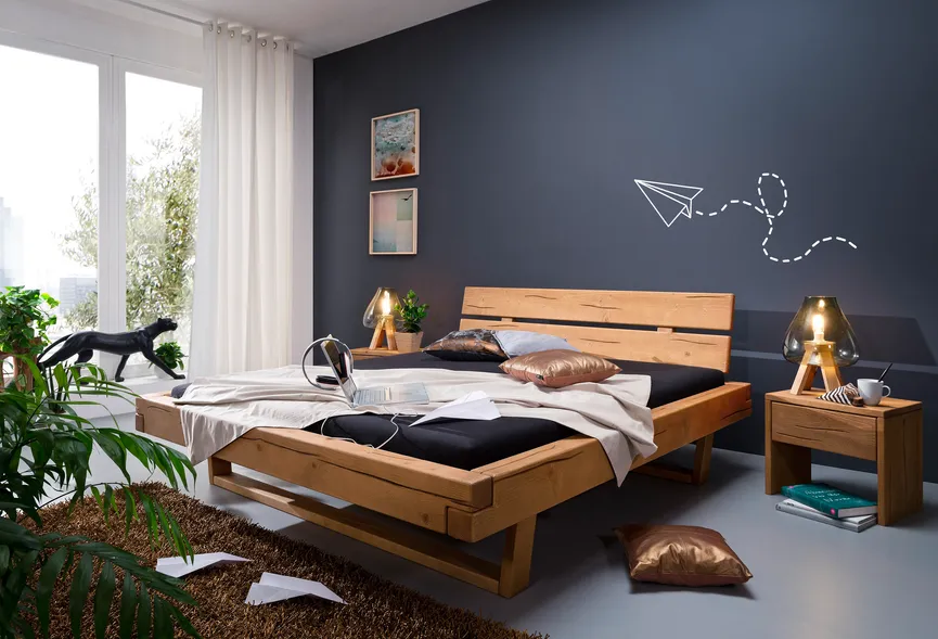 Massivholzbett 180 x 200 cm hauptaufnahme