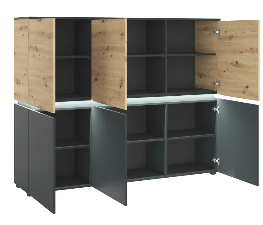 Highboard 6-trg., detail