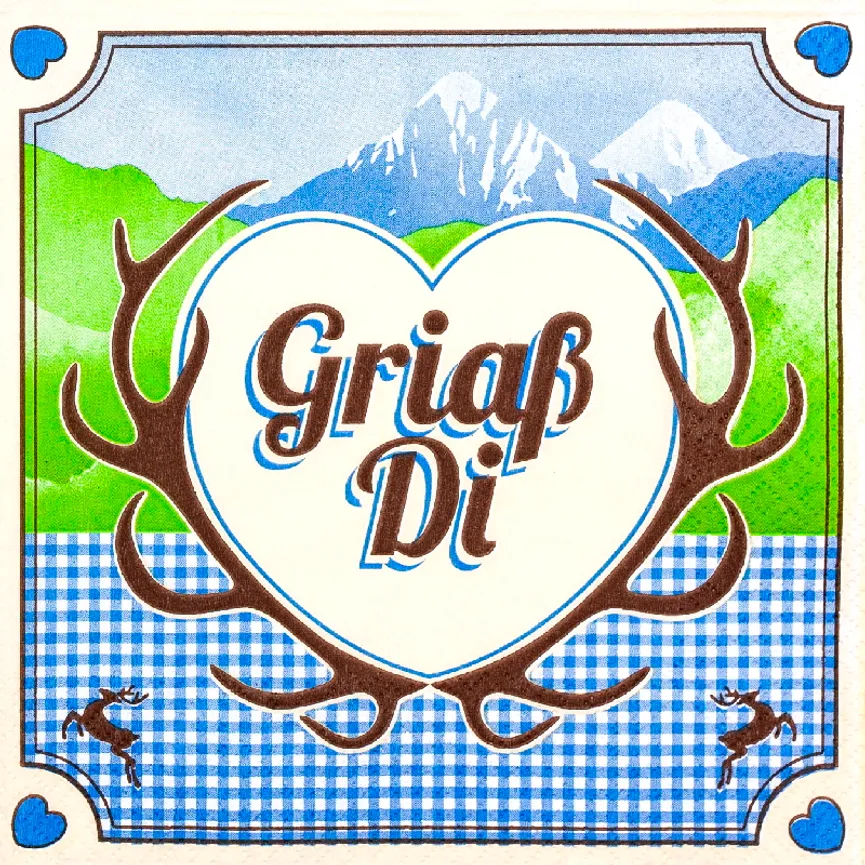 Serviette "Griaß Di" hauptaufnahme
