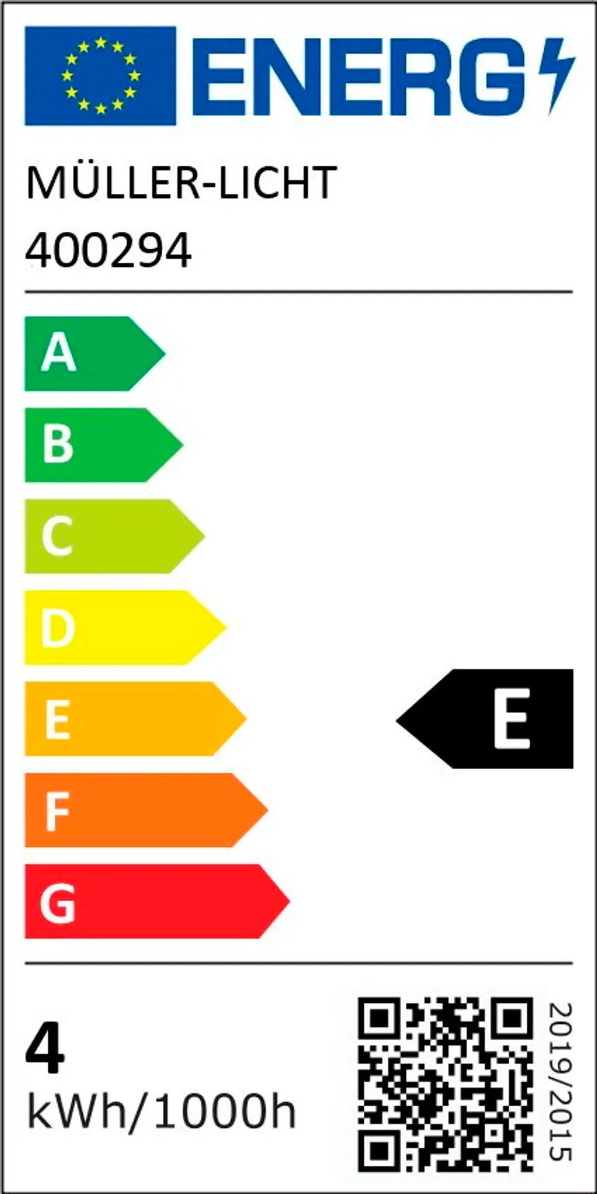 E14/4W LED Tropfen 3er-Pack energielabel