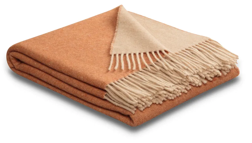 Plaid Cashmere 130 henna-sand hauptaufnahme