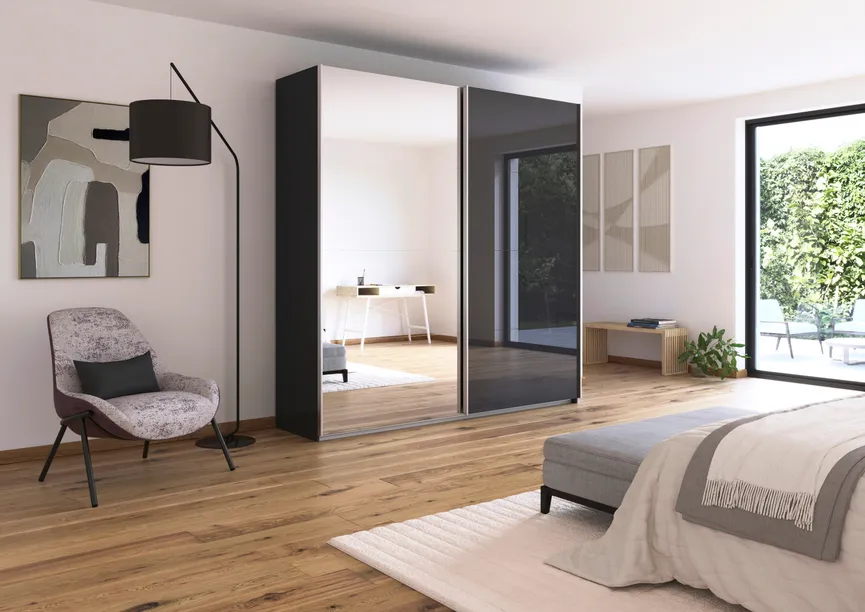 Schwebetürenschrank 2-trg. milieu