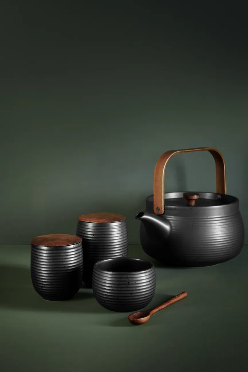 Teeschale "Japandi" schwarz milieu