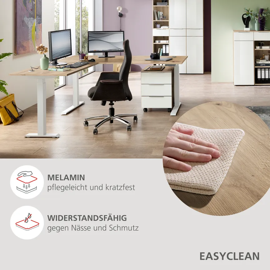 Winkel-Schreibtisch detail