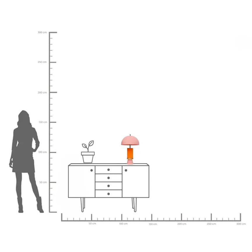 Tischleuchte "Josy Pink" detail