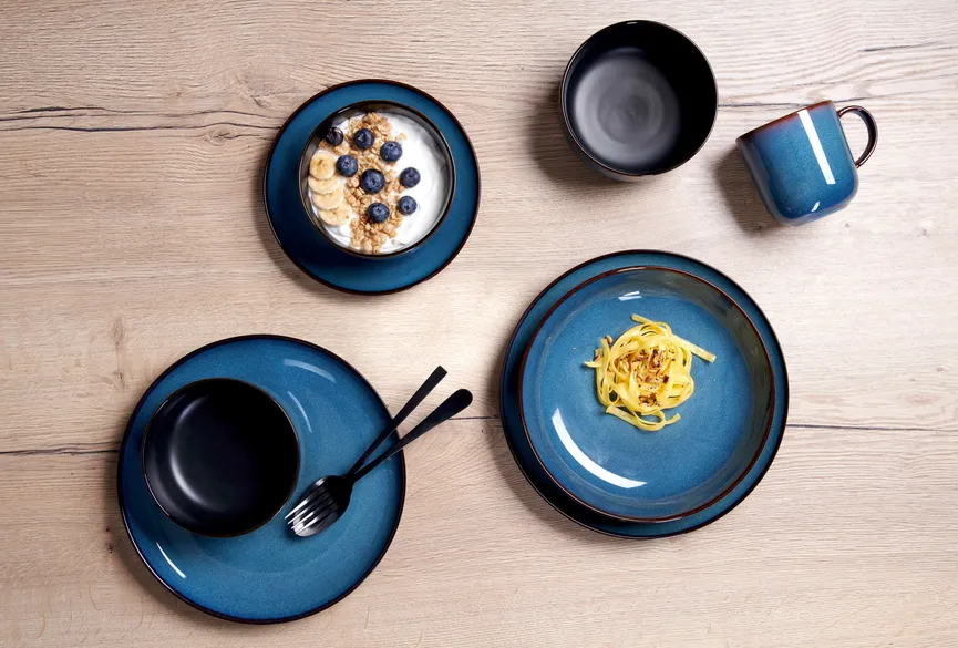 Frühstücksteller "Bali" blau milieu