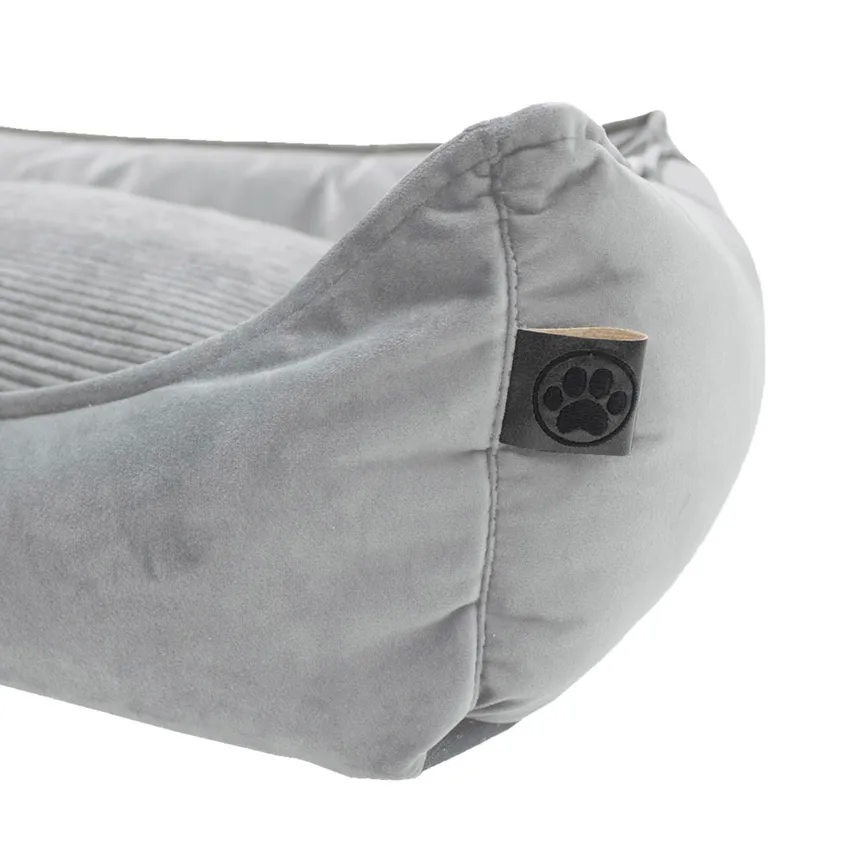 Hundebett Velours Smoke detail
