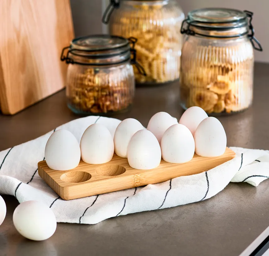 Eierhalter hellbraun detail