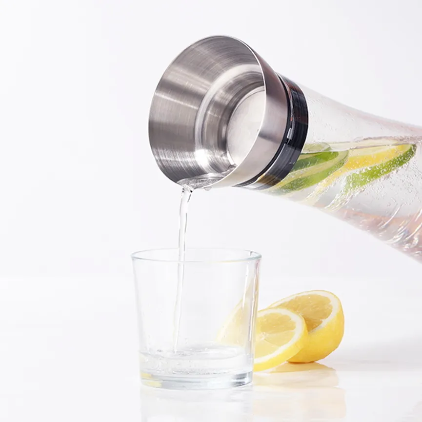 Wasserkaraffe 1,2 Liter Glas detail