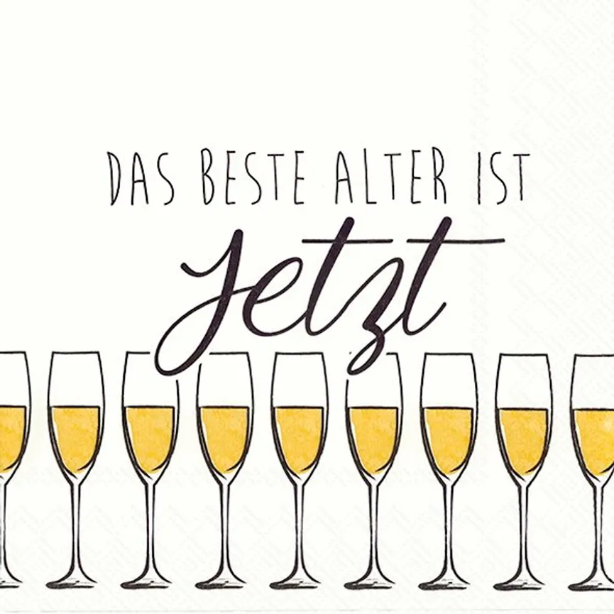 Serviette "Beste Alter" gold hauptaufnahme