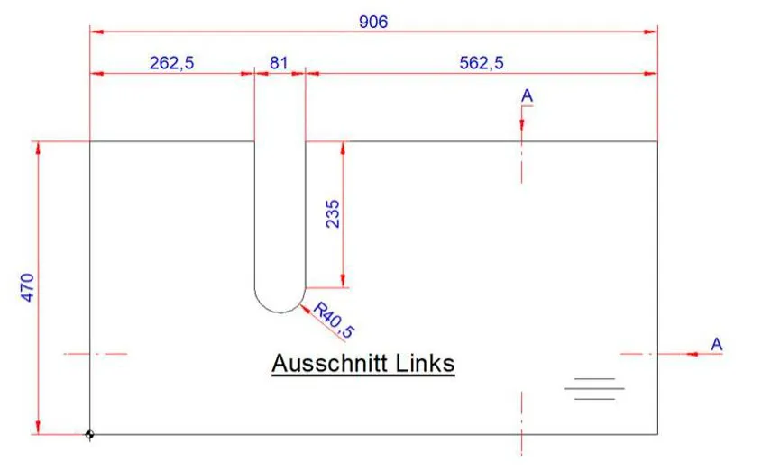 Waschtisch-Unterschrank 90 detail