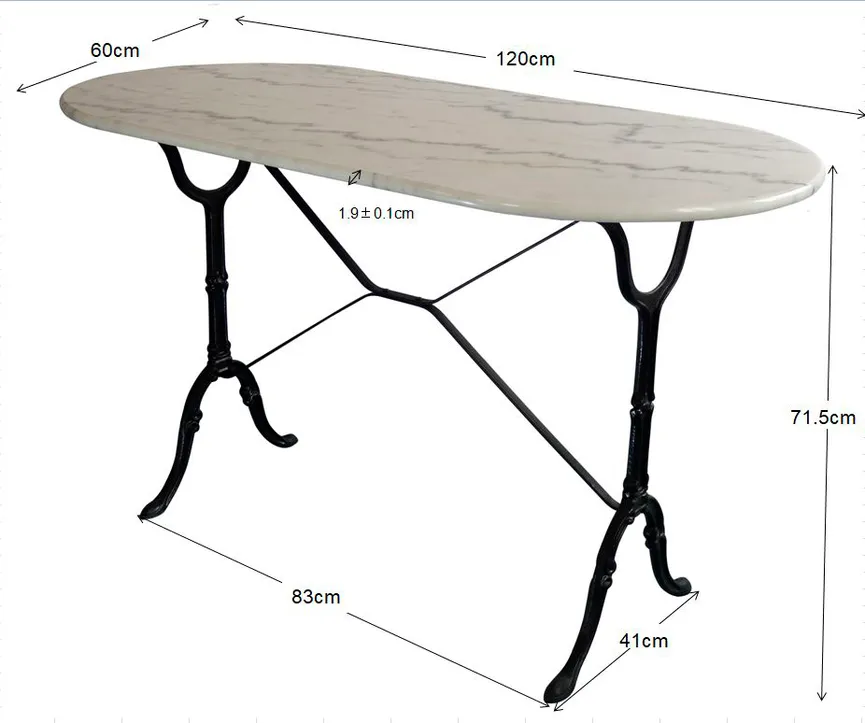 Bistrotisch 120cm detail