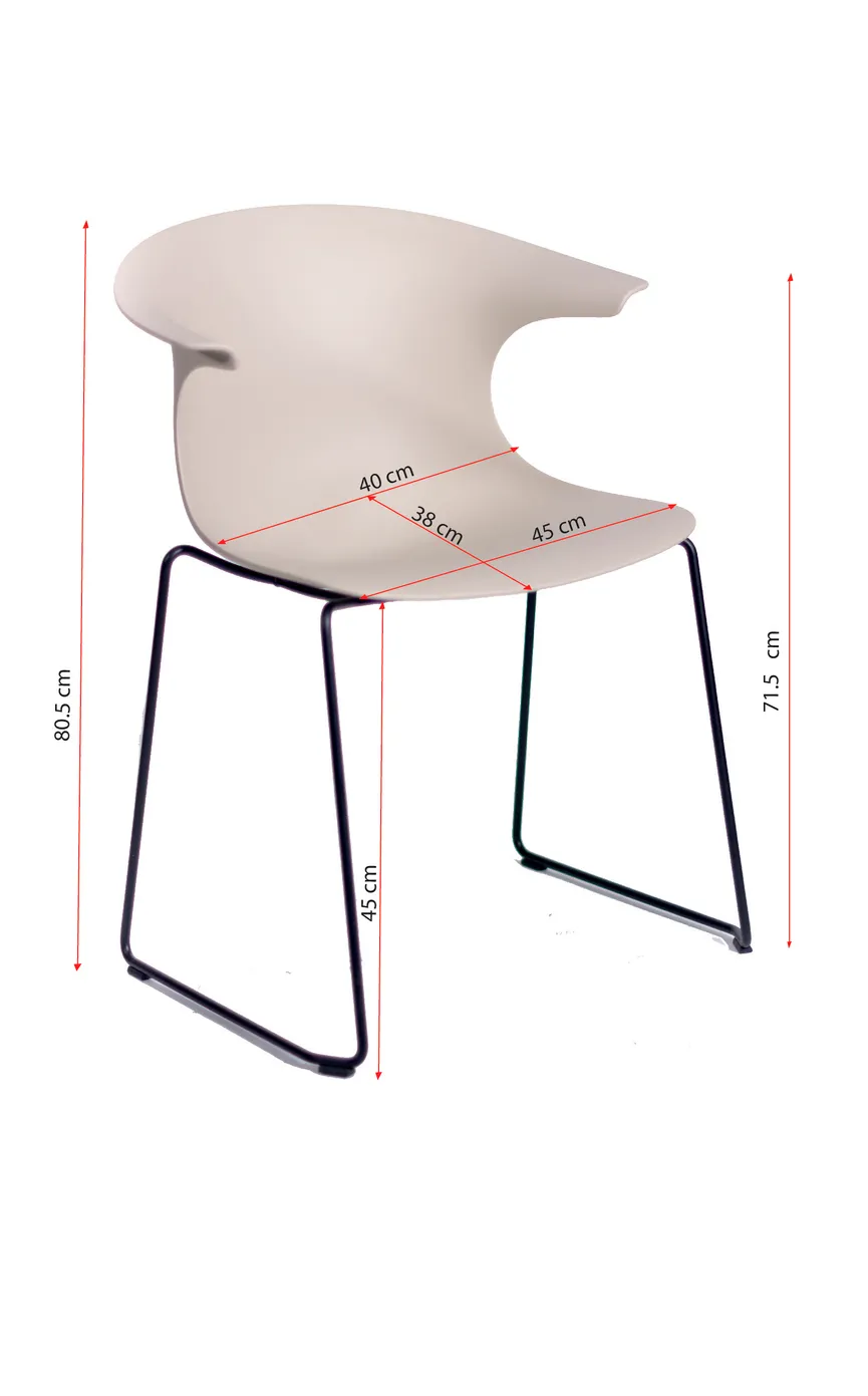 Stuhl Sledge black detail