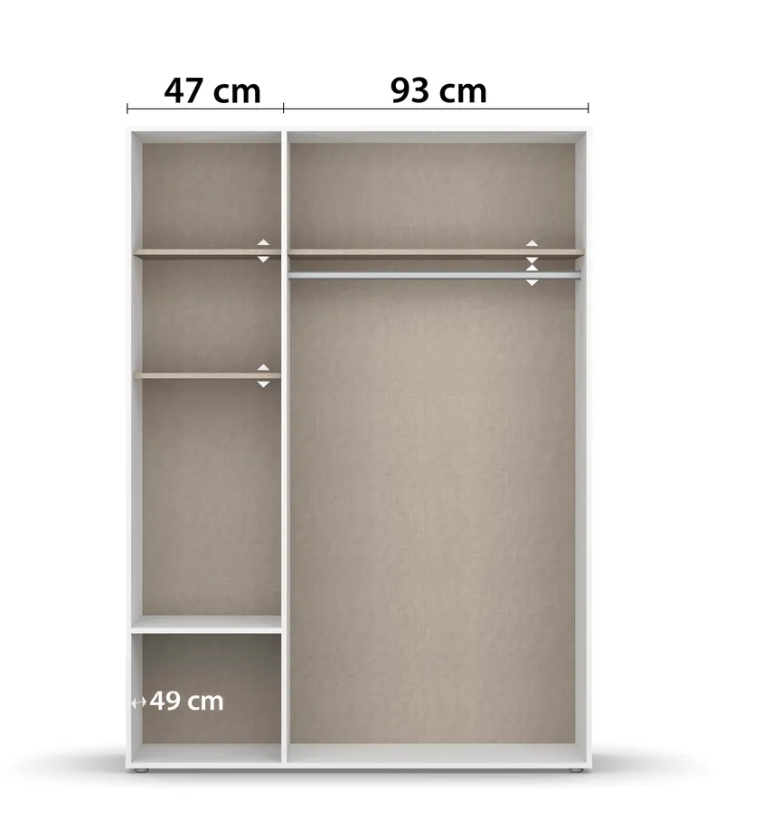 Drehtürenschrank 3-trg. detail