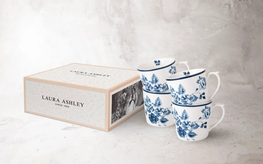 Kaffeebecher Rose 4tlg. detail