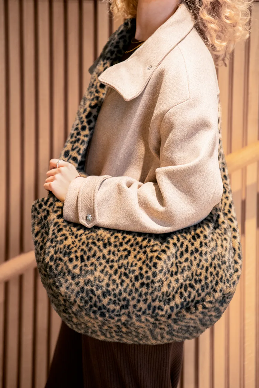 Moonbag "leo fake fur" milieu