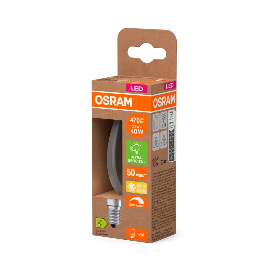 E14/2,9W LED Kerze DIM detail