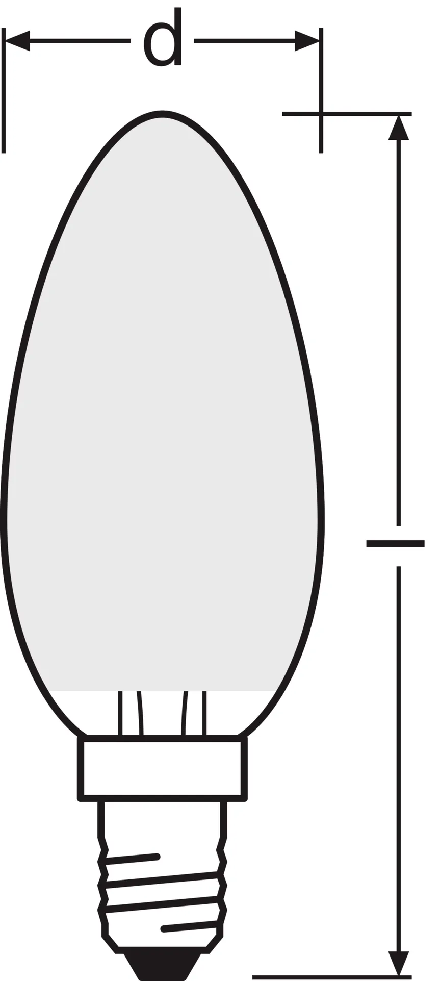 E14/4,8W LED Kerze DIM detail
