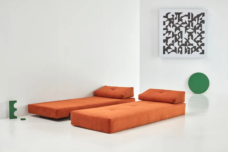 Klappsofa Indu schwarz detail