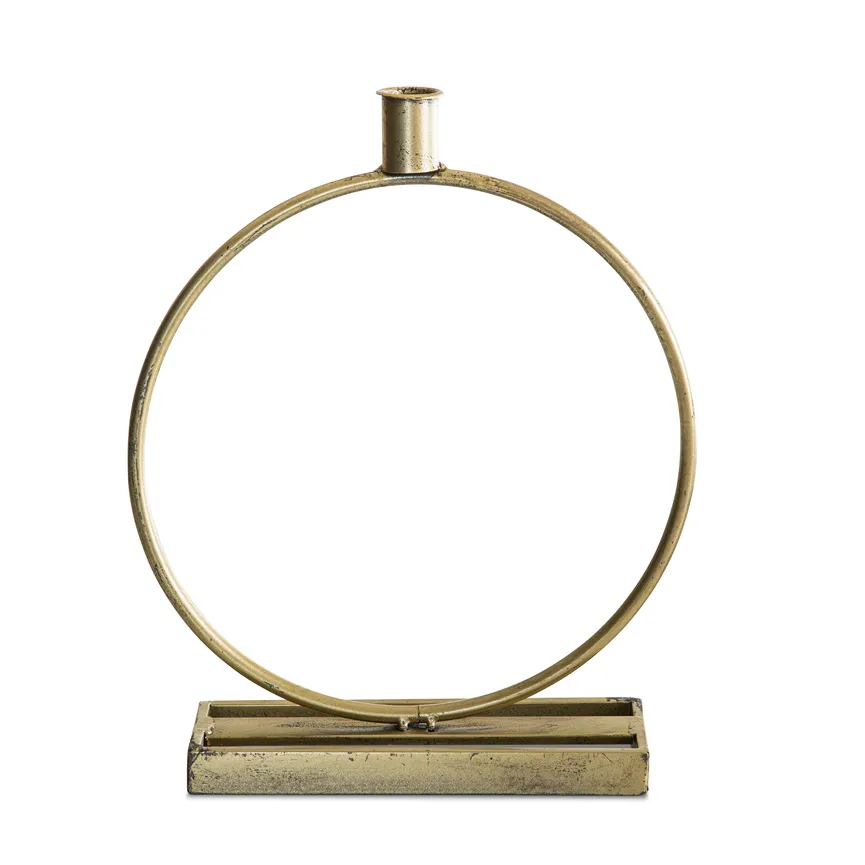 Kerzenhalter "Kreis" gold detail