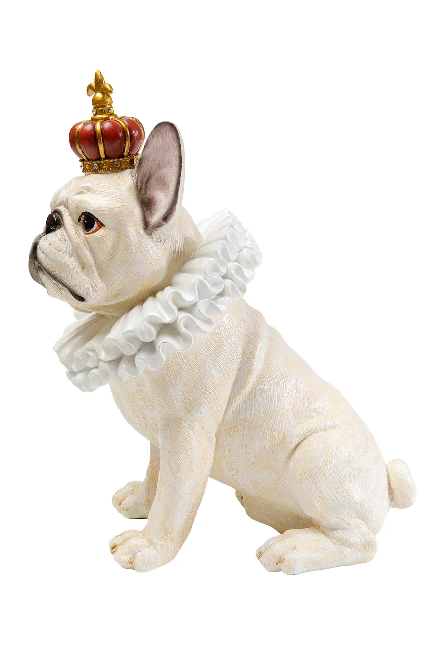 Figur "King Dog" Hund weiß detail