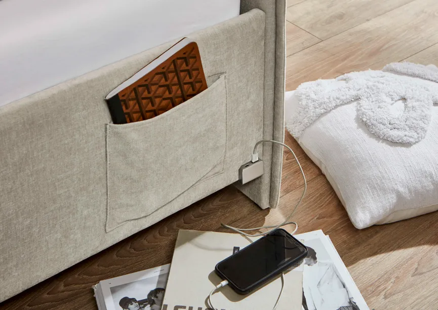 Polsterbett 90x200 cm detail