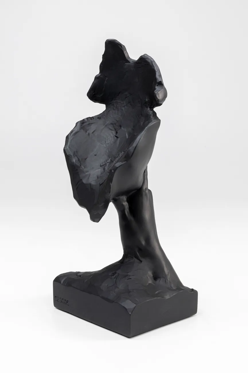 Figur "Quiet Face" schwarz detail