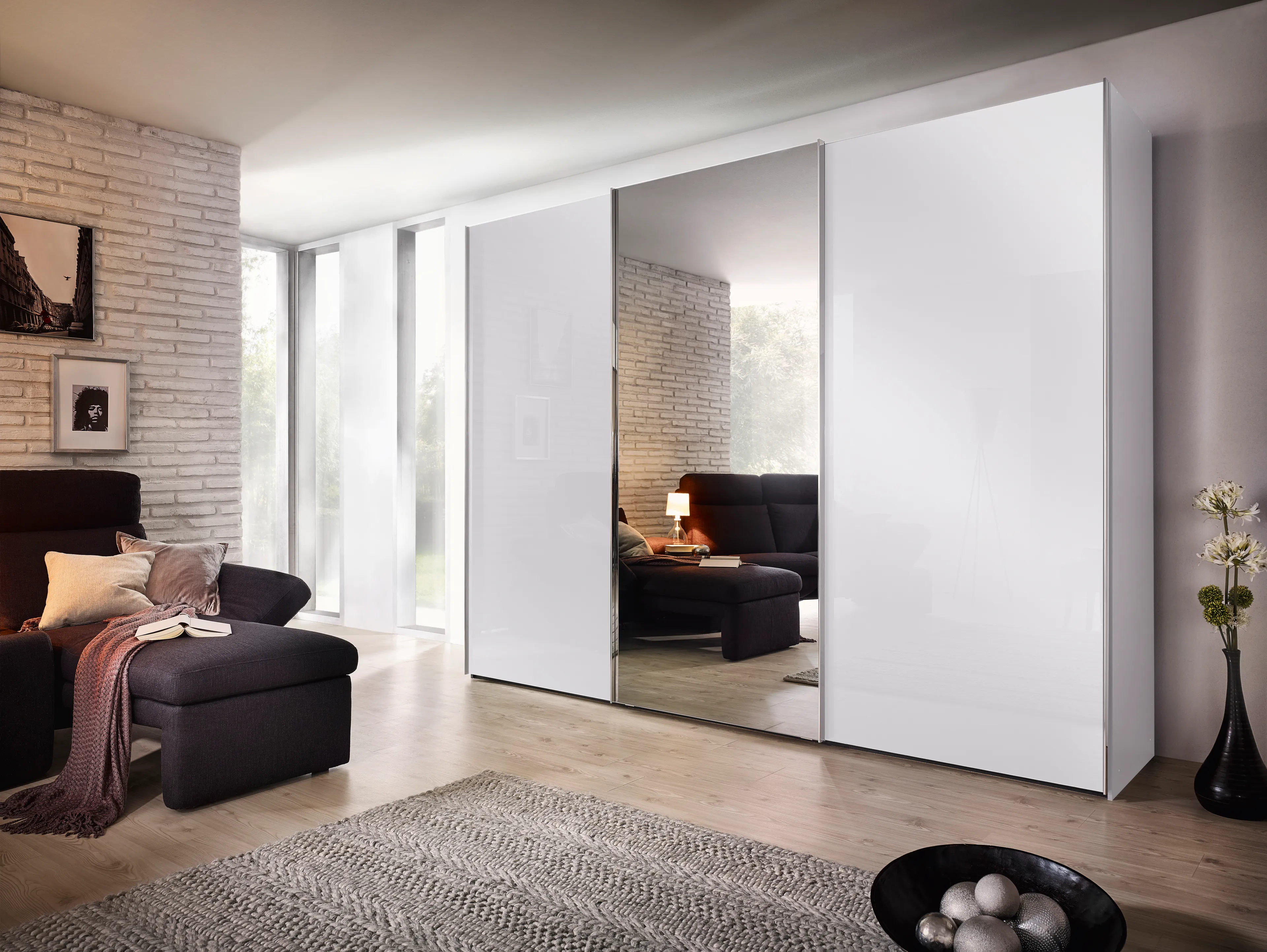 Schwebetürenschrank  Savena 240 x 223 cm