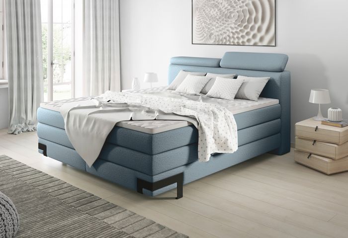 Boxspringbett Blau Kano 180x200 cm 180 x 200