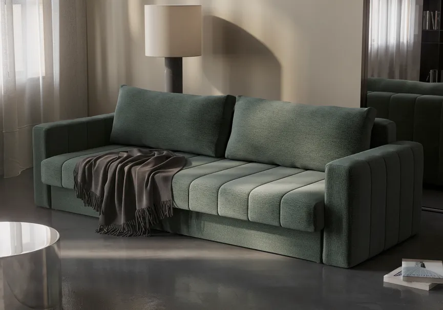 Schlafsofa mit Armlehnen milieu