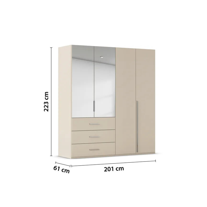 Kombi-Drehtürenschrank 4-trg. detail
