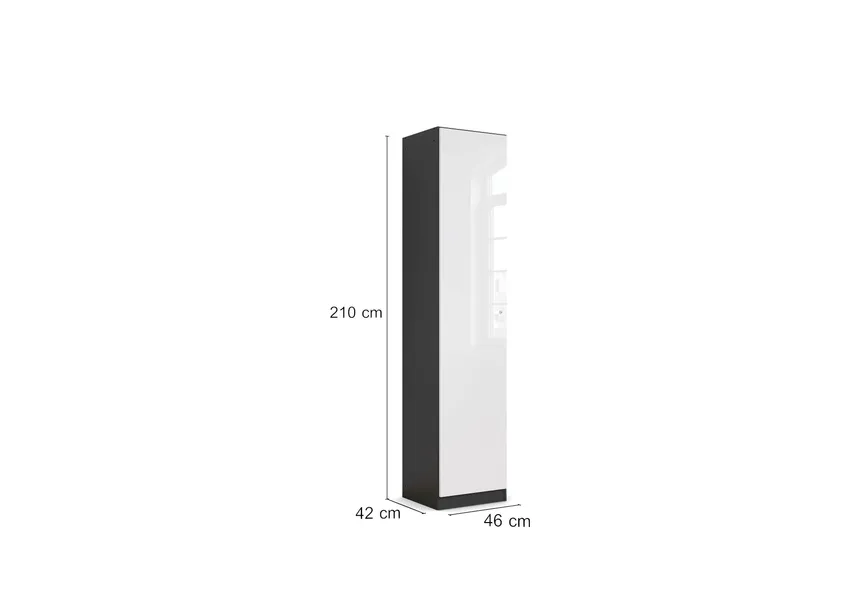 Schrank 1T/H210/Hochglanz detail