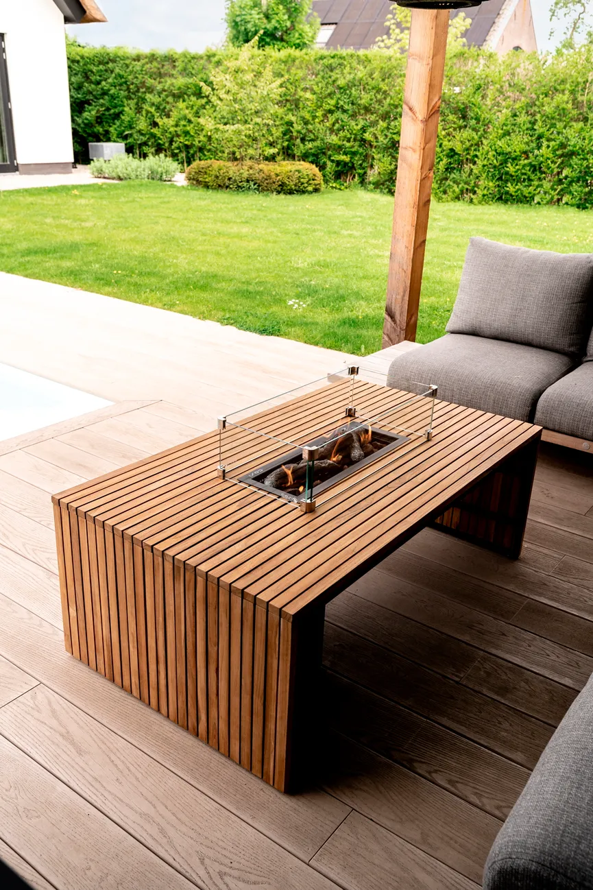 Feuertisch Cosibridge 140 teak milieu
