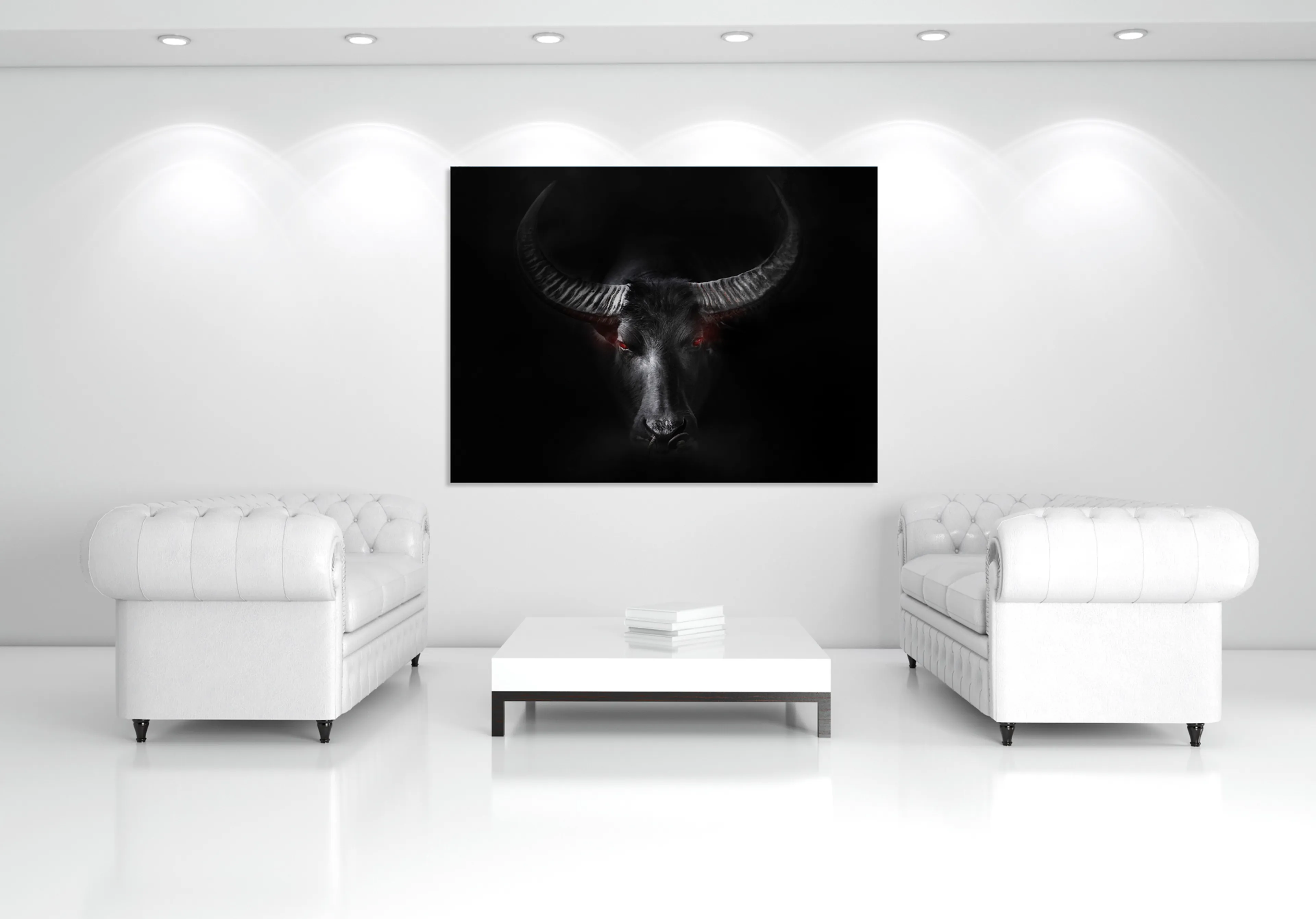 Wandbild 100 x 135 cm Black Taurus
