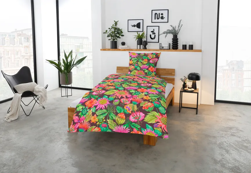 Satin-Bettw. Lisanne 135x200 milieu