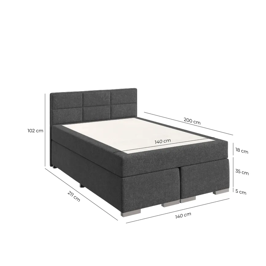 Boxspringbett 140x200 cm detail