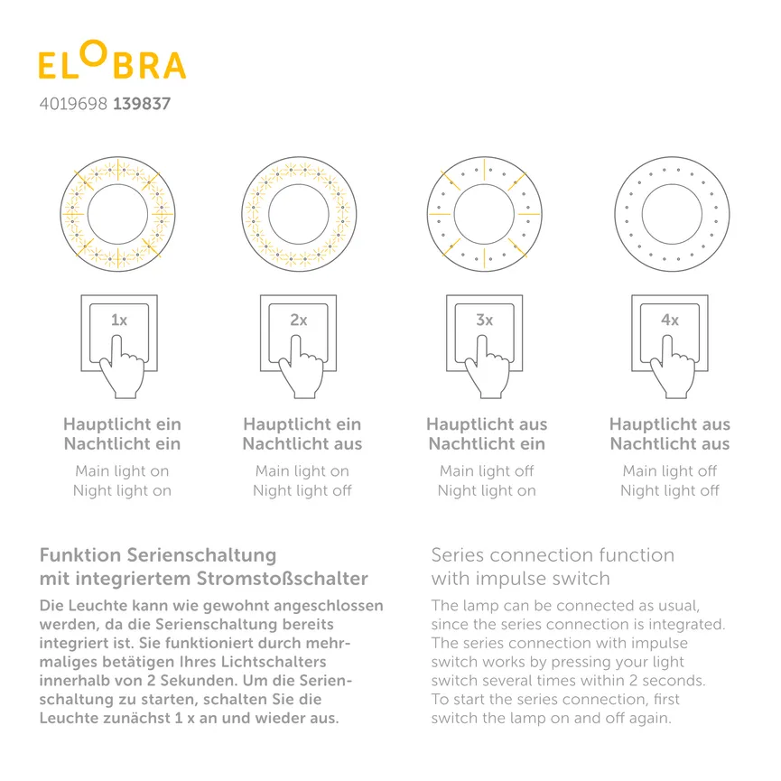 Deckenleuchte "Wolke weiß" detail