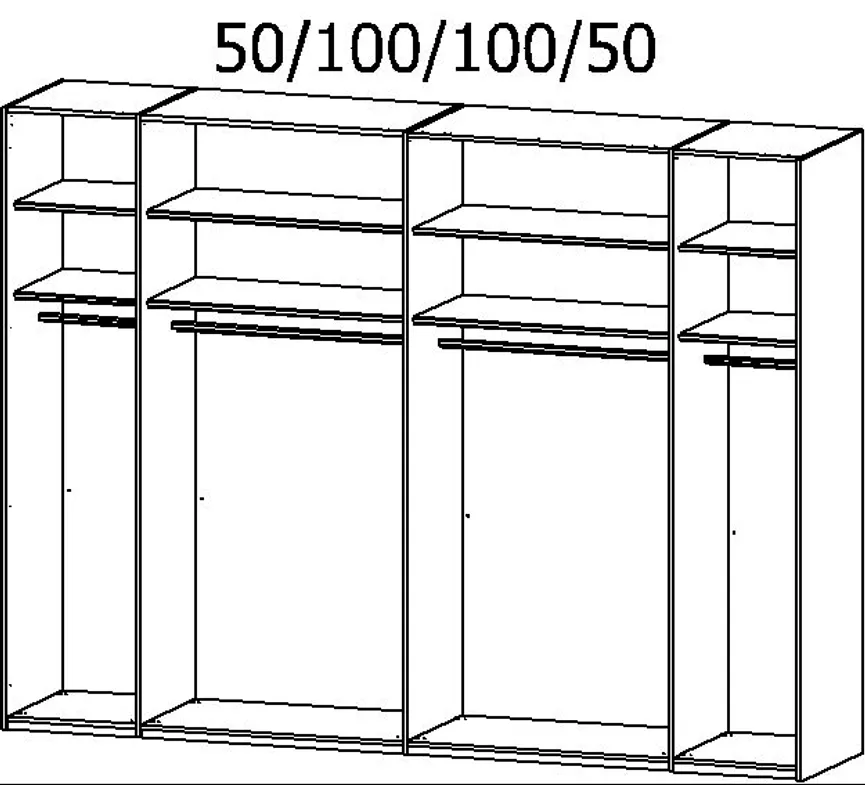 Schwebetürenschrank detail