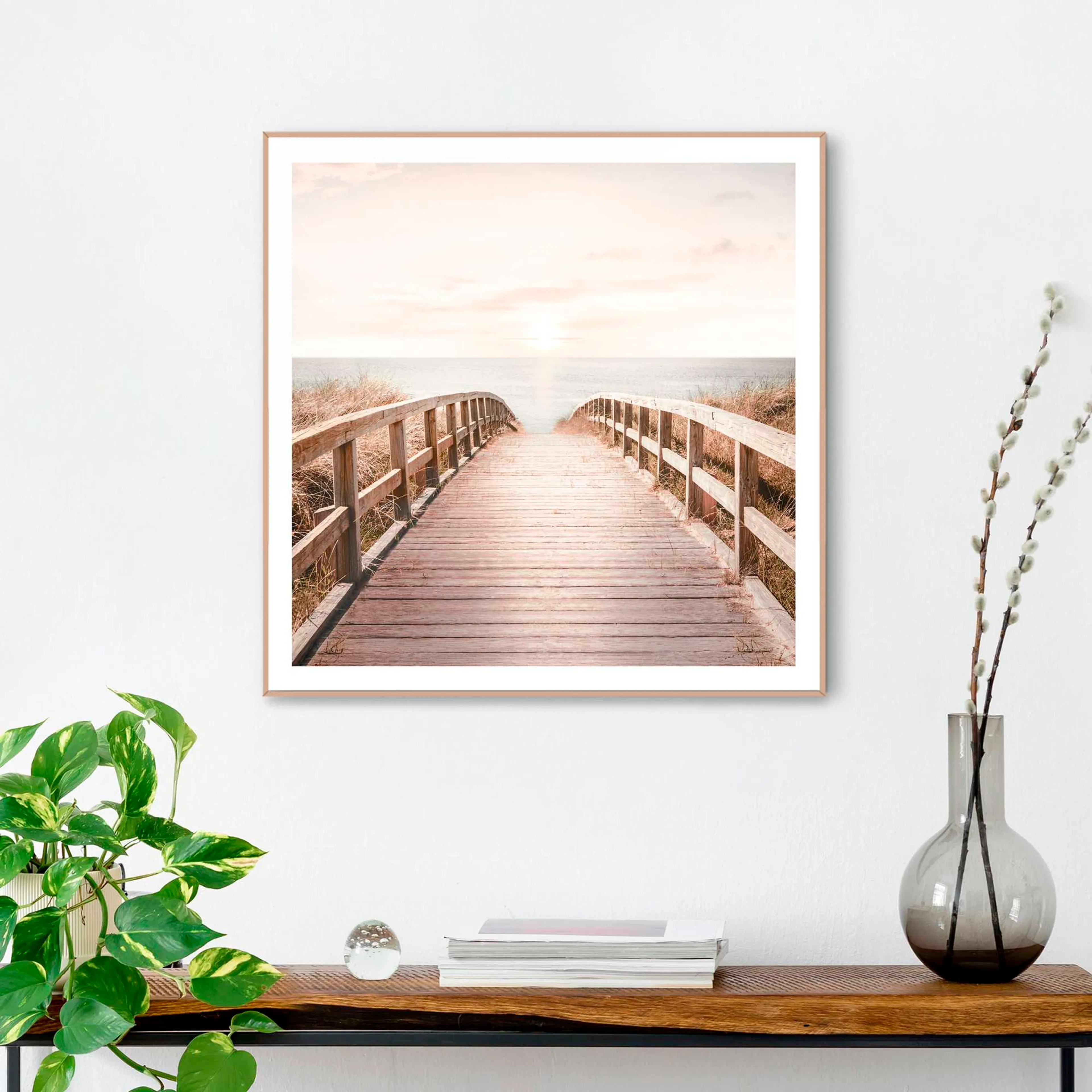 Wandbild 50 x 50 cm Sunny Bridge