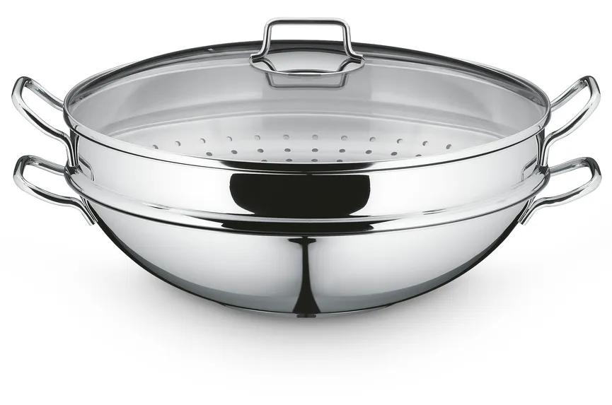 Wok-Set "Macao" 4-tlg. silber detail