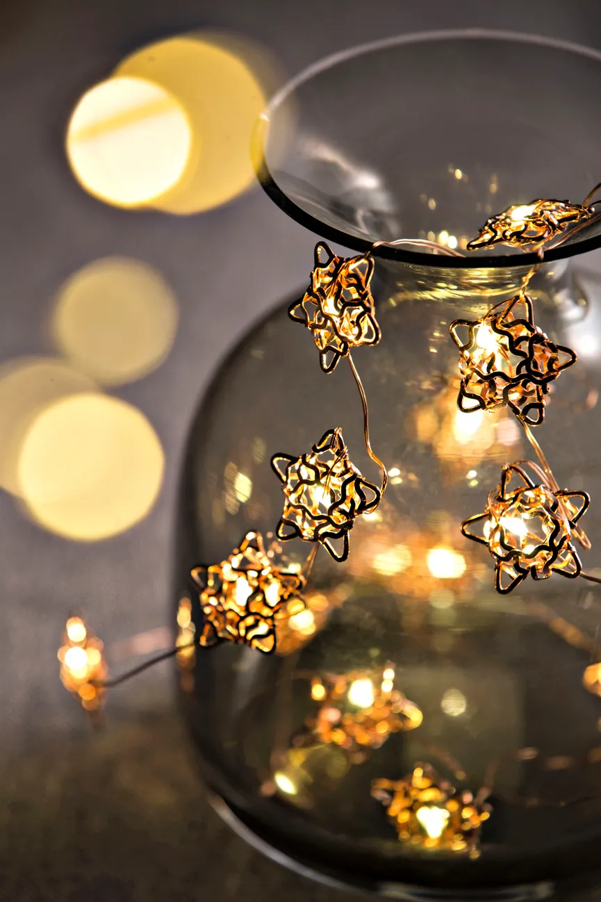 Drahtlichterk. "Sterne" 20LED milieu