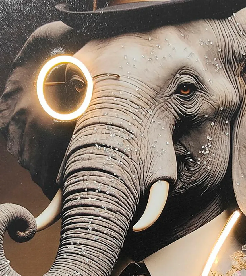 LED-Bild "George (Elefant)" detail