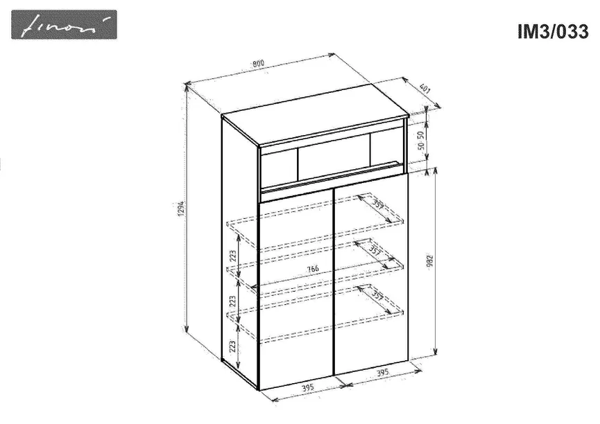 Kommode 2T/1S detail