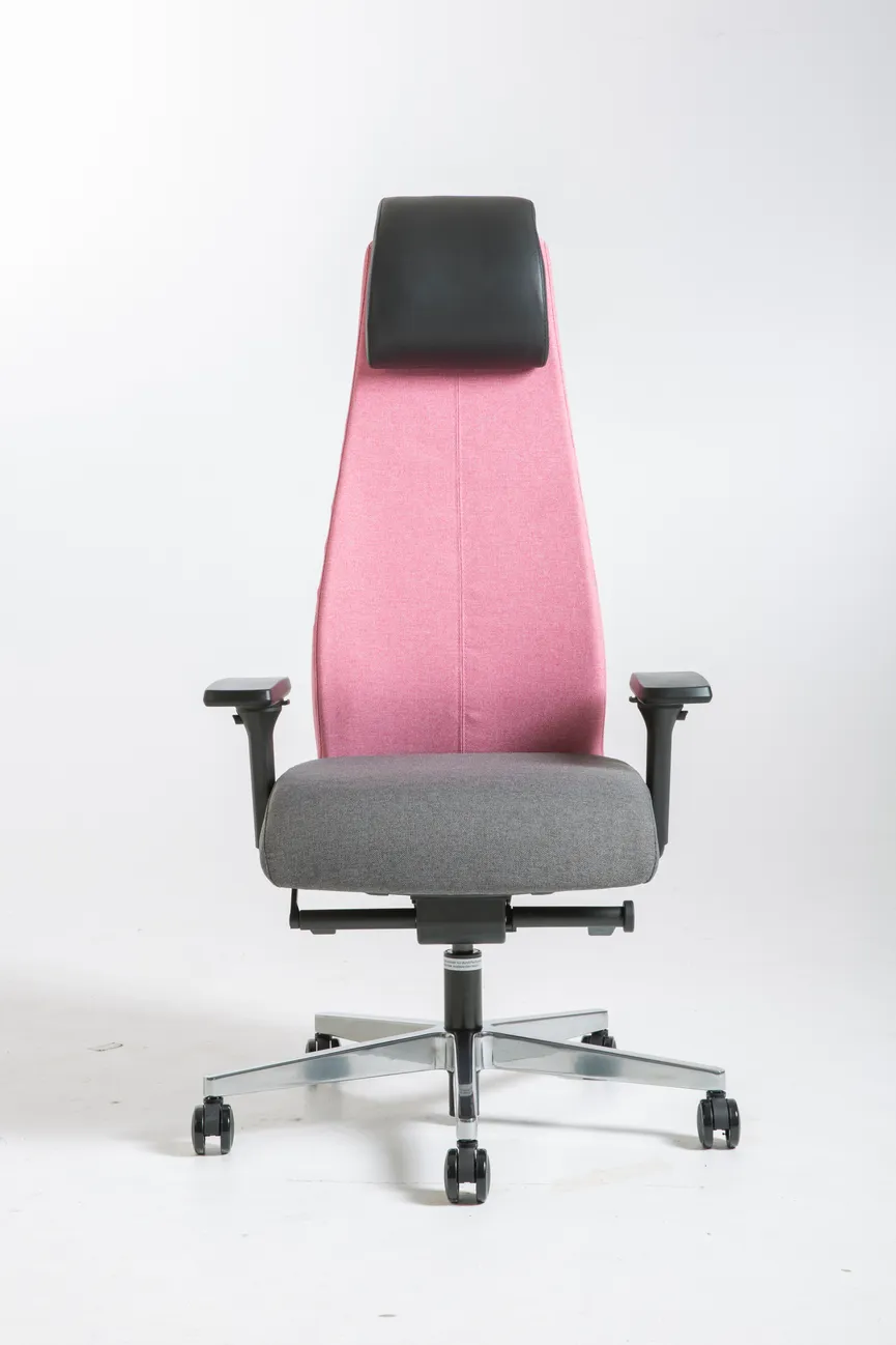 Drehstuhl pink/grau material_farbe