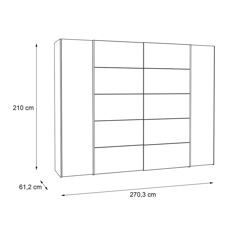 Schwebe-/Drehtürenschrank detail
